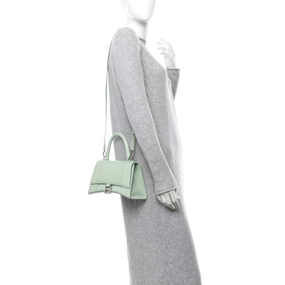 Balenciaga Shiny Box Calfskin Small Hourglass Top Handle Bag Light Green 2 of 11