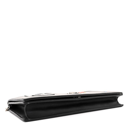 Christian Dior Calfskin Paradise Diorama Croisiere Chain Wallet Black 4 of 15