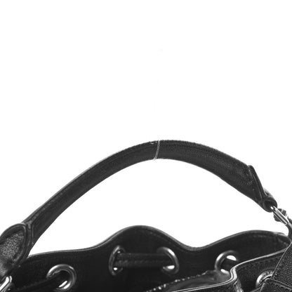 Saint Laurent Calfskin Studded Small Emmanuelle Fringe Bucket Bag Black 13 of 13