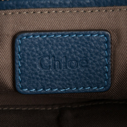Chloe Calfskin Large Marcie Hobo Royal Navy 6 of 9