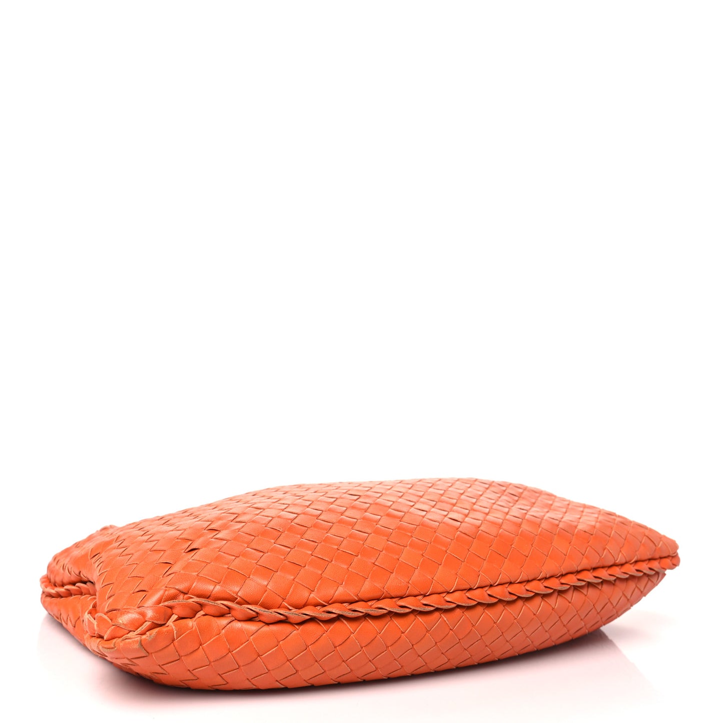 Nappa Intrecciato Medium Veneta Hobo Orange