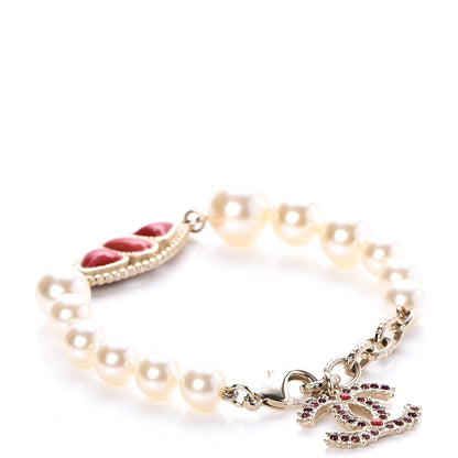Chanel Pearl Gripoix CC Bracelet Gold 3 of 6