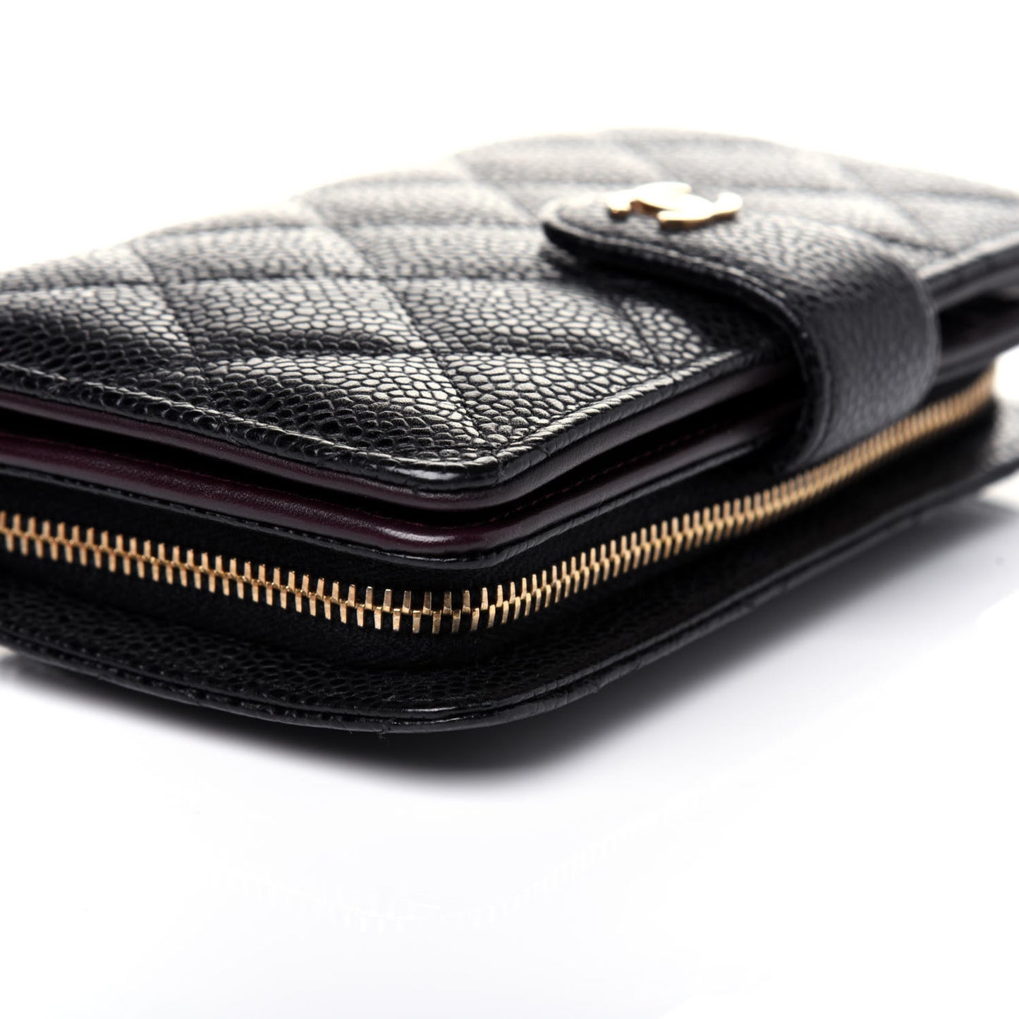 Caviar Quilted CC French Wallet Black
