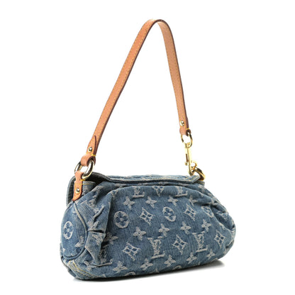 Louis Vuitton Monogram Denim Mini Pleaty Blue 3 of 10