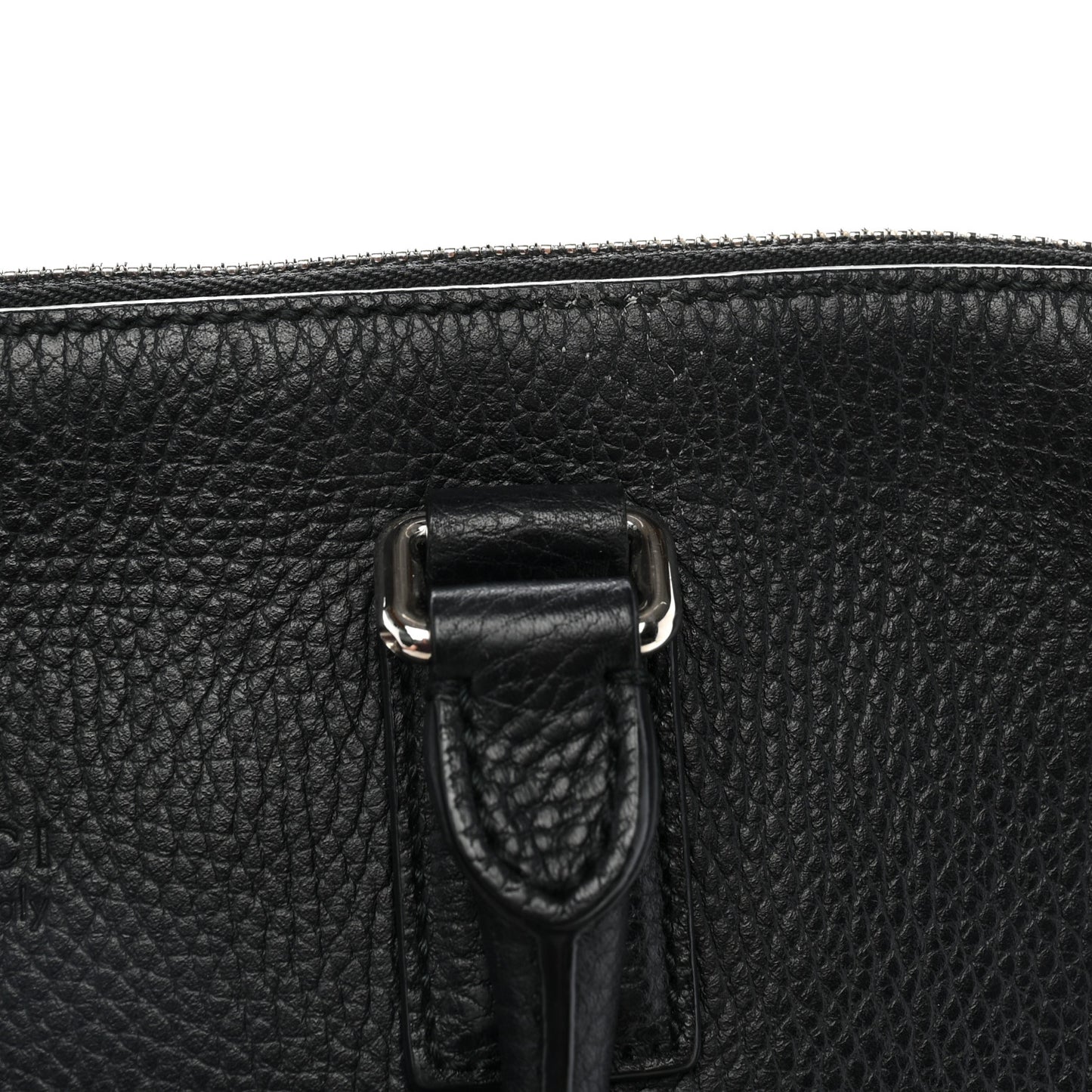 Pebbled Calfskin Briefcase Black