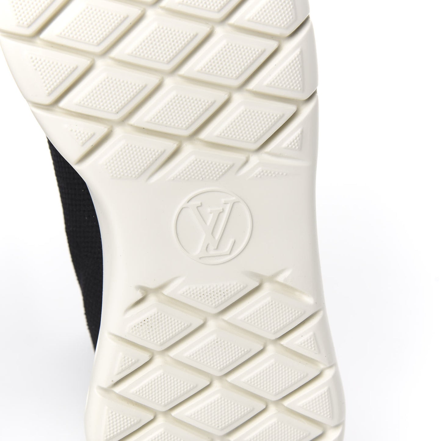 Stretch Fabric LV Black Heart Sock Sneaker 36 Black