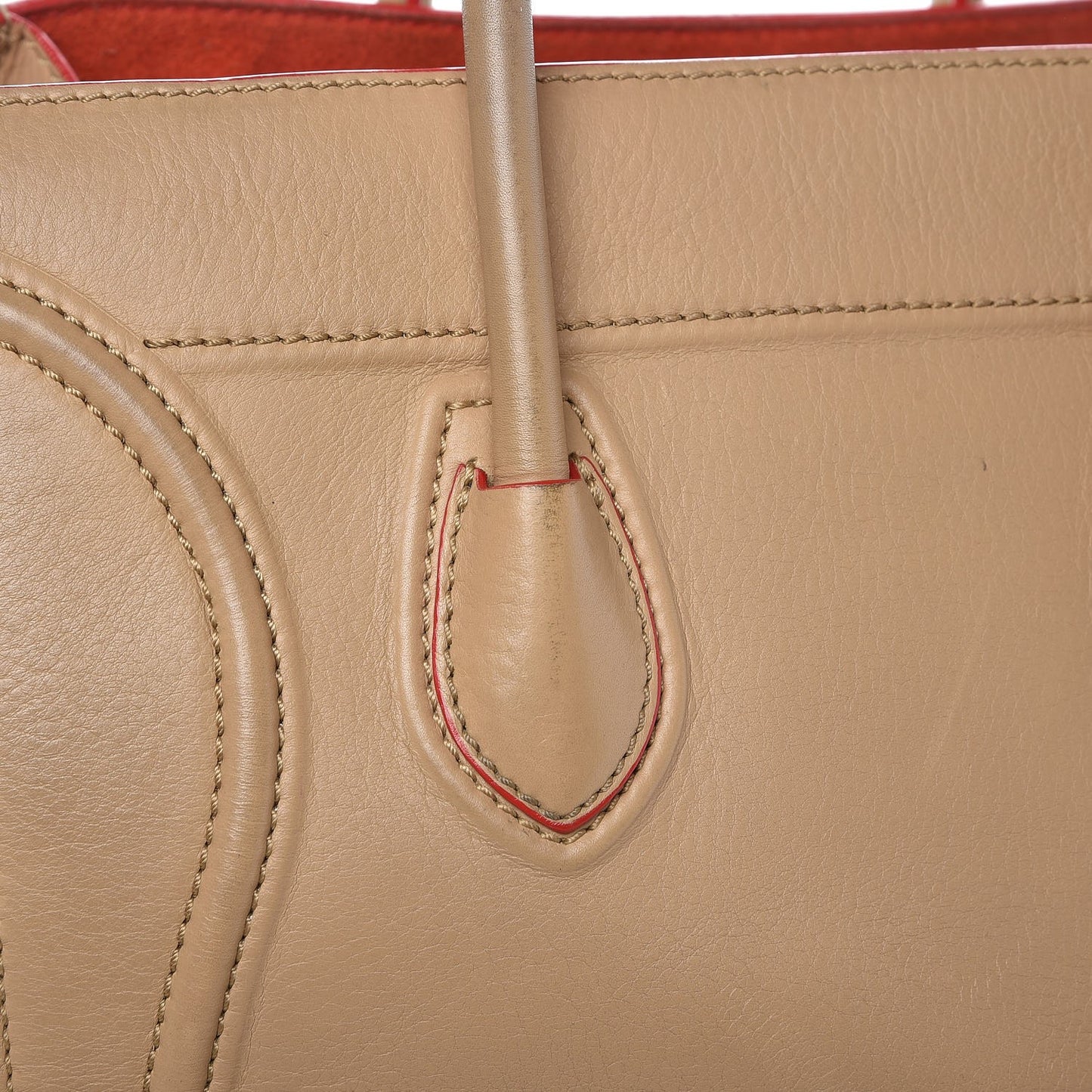 Supple Calfskin Medium Phantom Luggage Camel