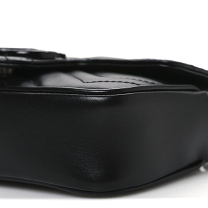 Gucci Calfskin Matelasse Monochrome GG Marmont Chain Belt Bag Black 10 of 10