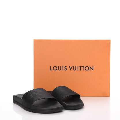 Louis Vuitton Rubber Damier Mens Waterfront Mules 6 Black 10 of 10