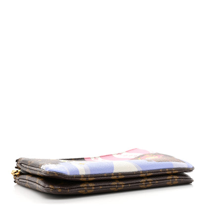 Louis Vuitton Monogram 2019 Christmas Animation Double Zip Pochette 4 of 14