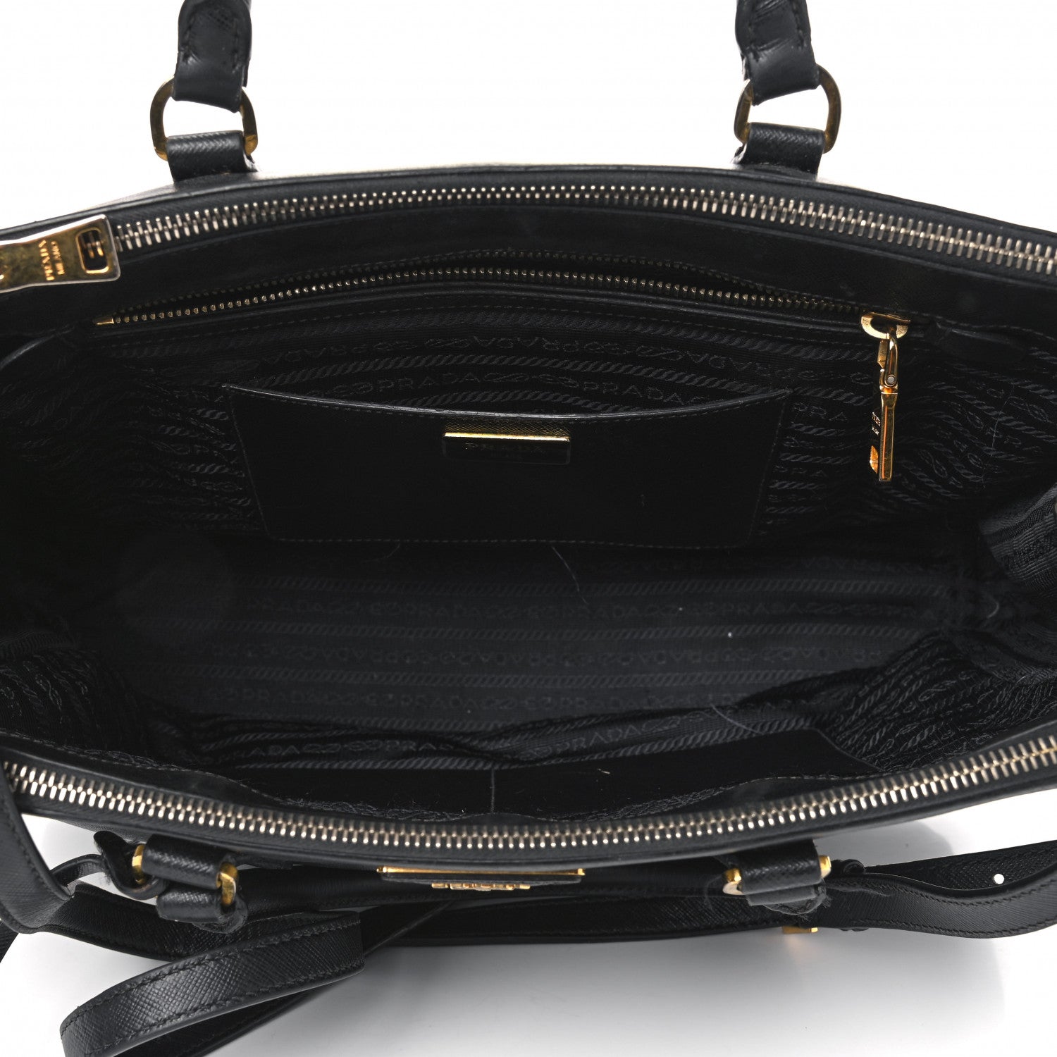 Prada Saffiano Medium Galleria Double Zip Tote Black 4 of 20