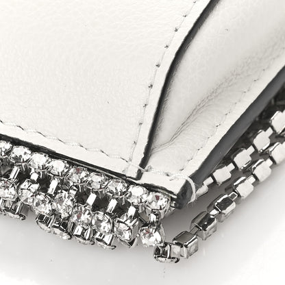Miu Miu Glace Calfskin Crystal Fringe Crossbody White 9 of 9