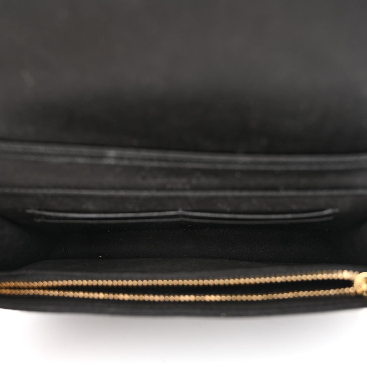 Satin Diorama Wallet on Chain Pouch Black