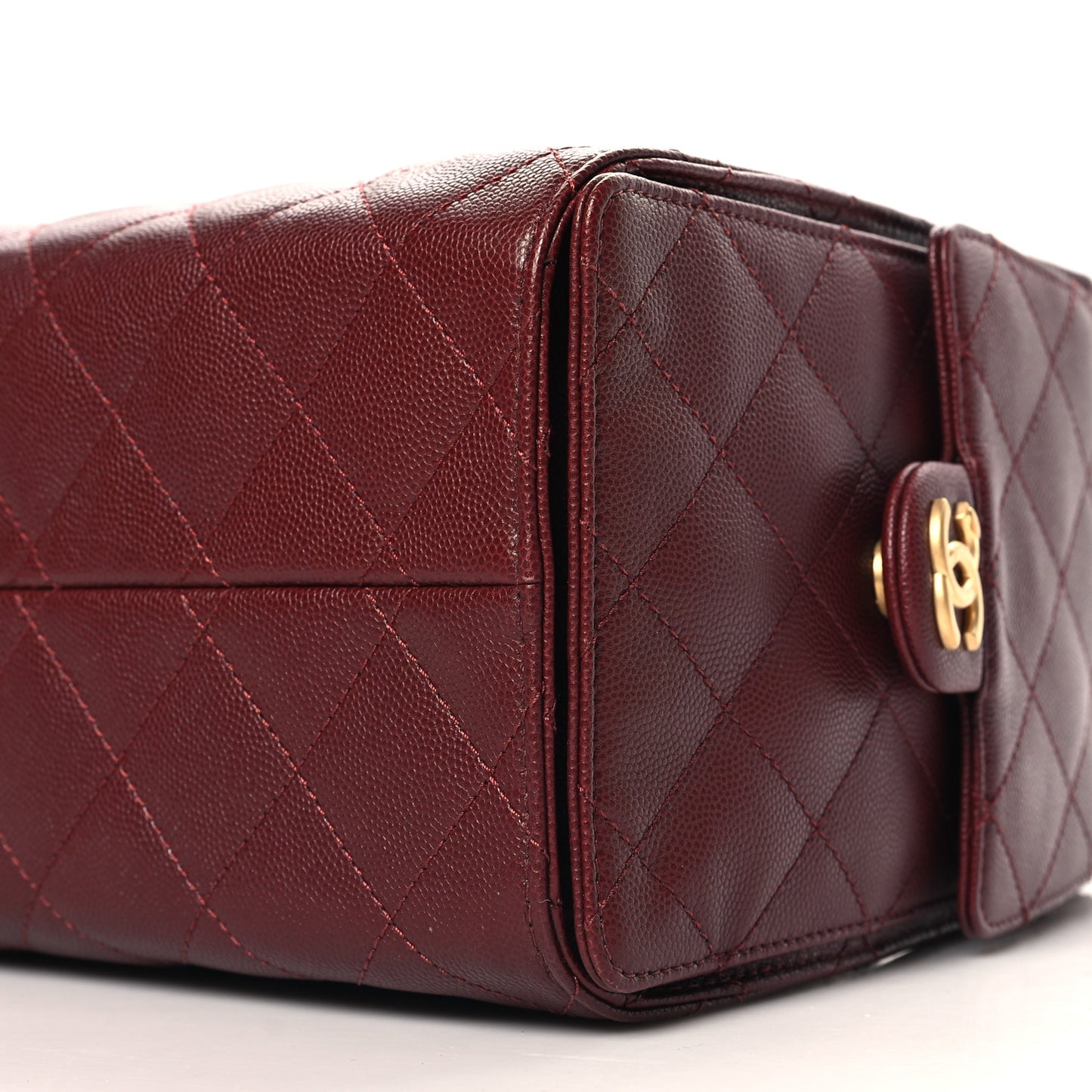 Caviar Quilted Small Chanel 25 Handbag Burgundy