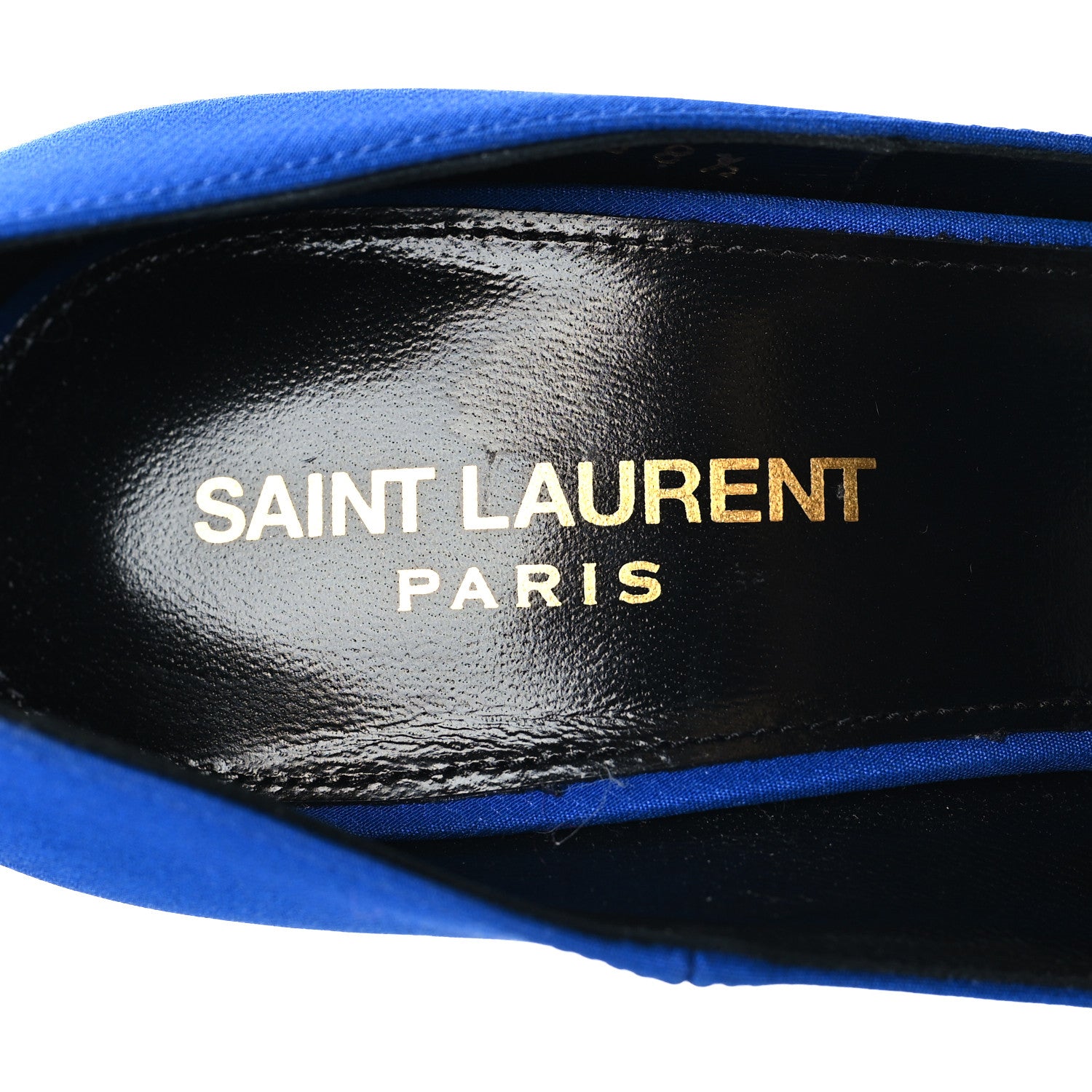 Saint Laurent Crepe Satin Zoe 105 Pump 38.5 Picasso Blue 8 of 9