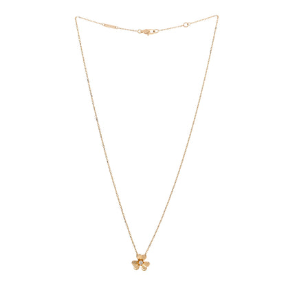 Van Cleef & Arpels 18K Yellow Gold Diamond Mini Frivole Pendant Necklace 2 of 4