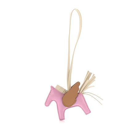Hermes Milo Lambskin Grigri Rodeo Pegase Horse Bag Charm PM Mauve Sylvestre Craie Chai 1 of 5