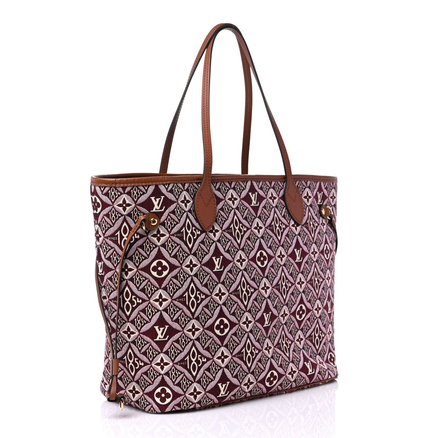 Louis Vuitton Jacquard Since 1854 Neverfull MM Bordeaux 3 of 15