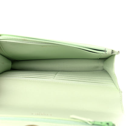 Chanel Lambskin Quilted Chanel 19 Wallet On Chain WOC Light Green 5 of 15