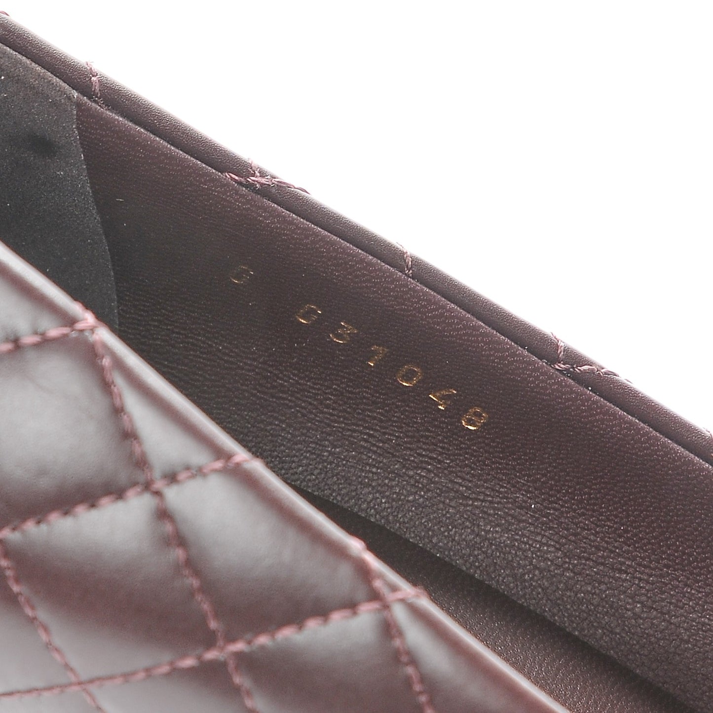 Calfskin Quilted Cap Toe Camellia Pumps 39 Burgundy Navy