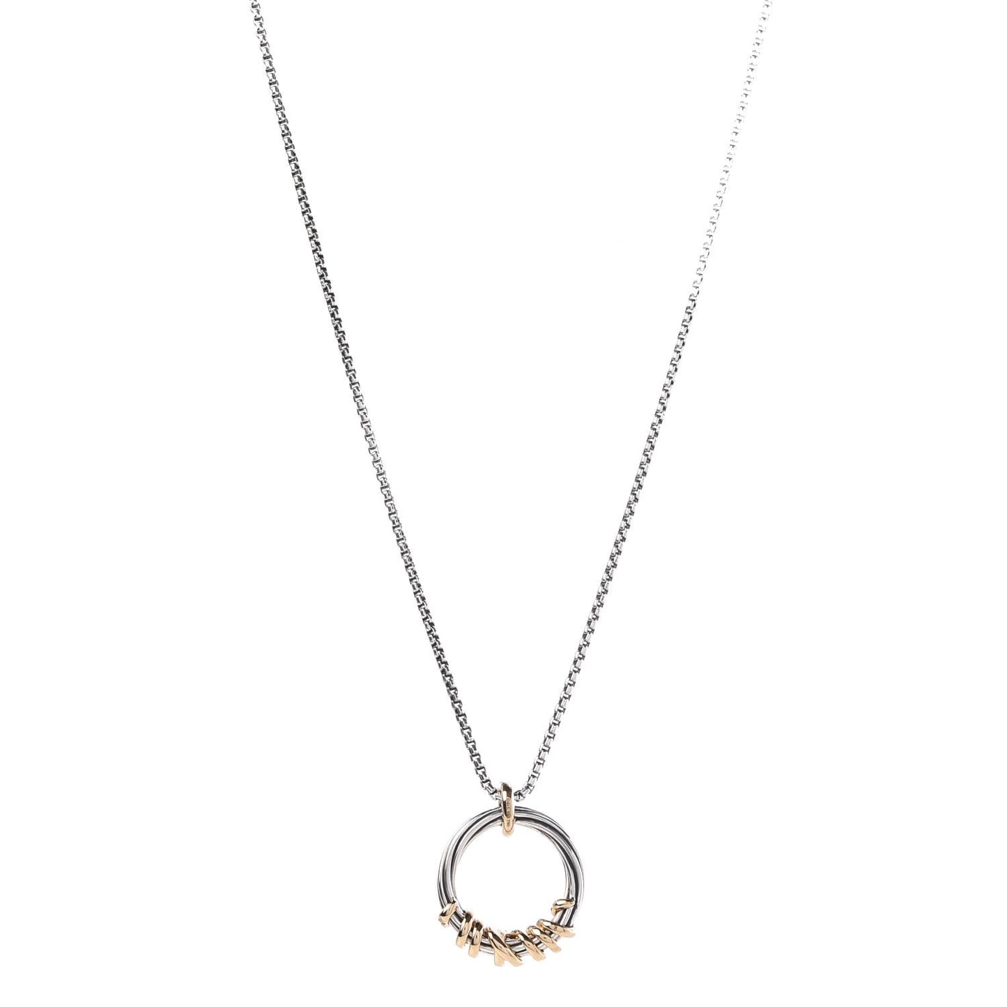 Sterling Silver 18K Yellow Gold Diamond Helena Necklace