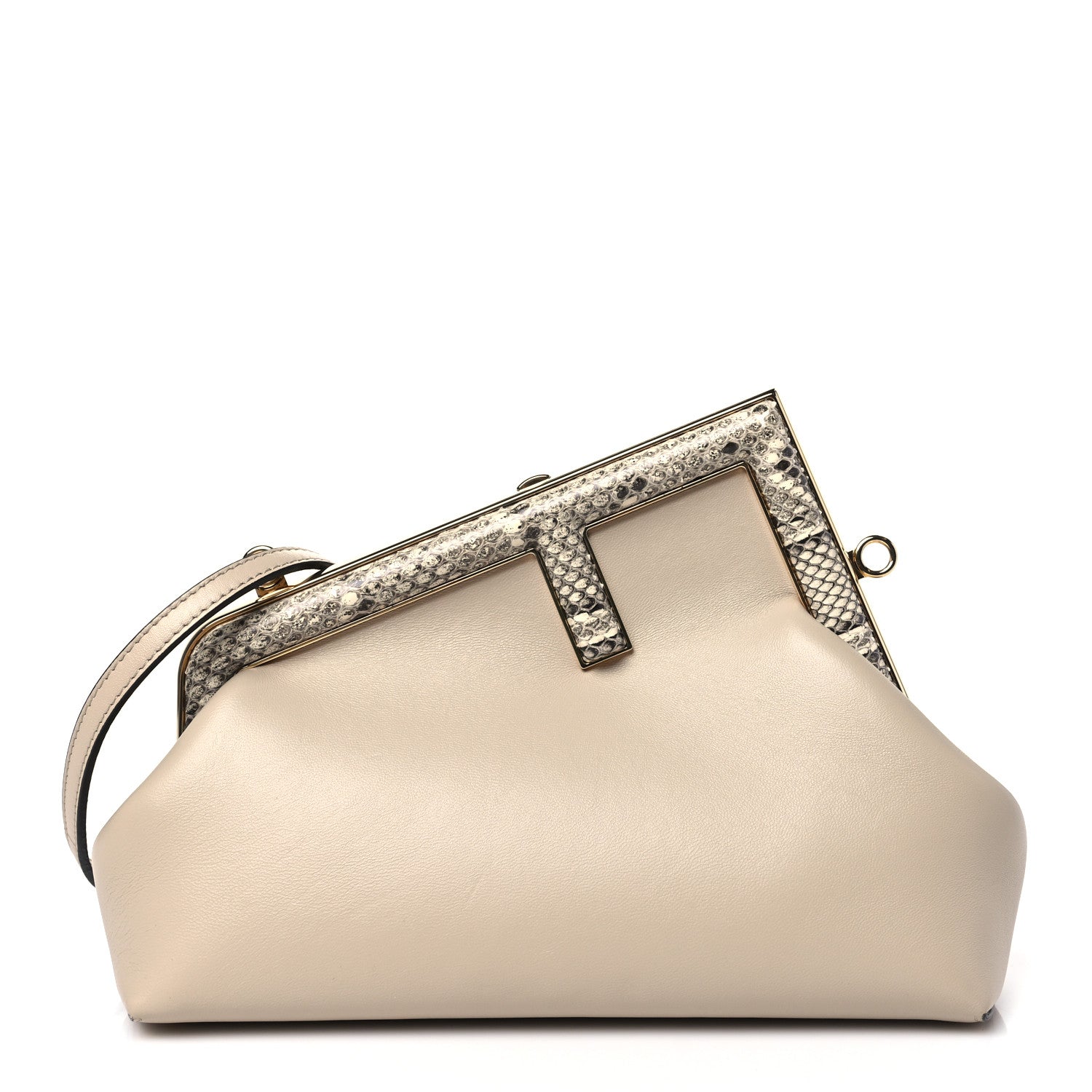 Fendi Shiny Nappa Snakeskin Small Fendi First Nuvola Roccia 1 of 10