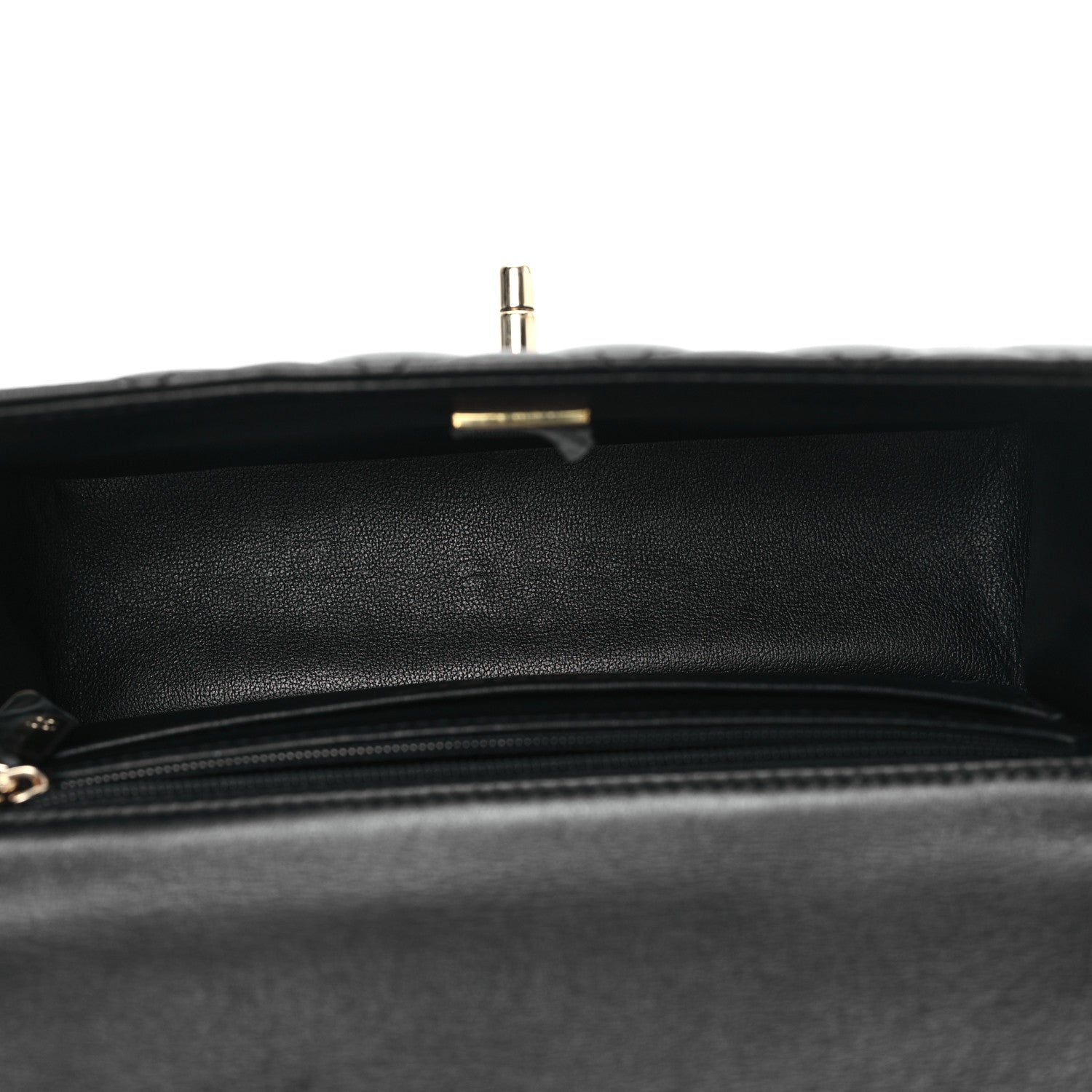 Chanel Lambskin Quilted Mini Top Handle Rectangular Flap Black 5 of 13