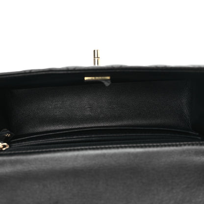 Chanel Lambskin Quilted Mini Top Handle Rectangular Flap Black 5 of 13