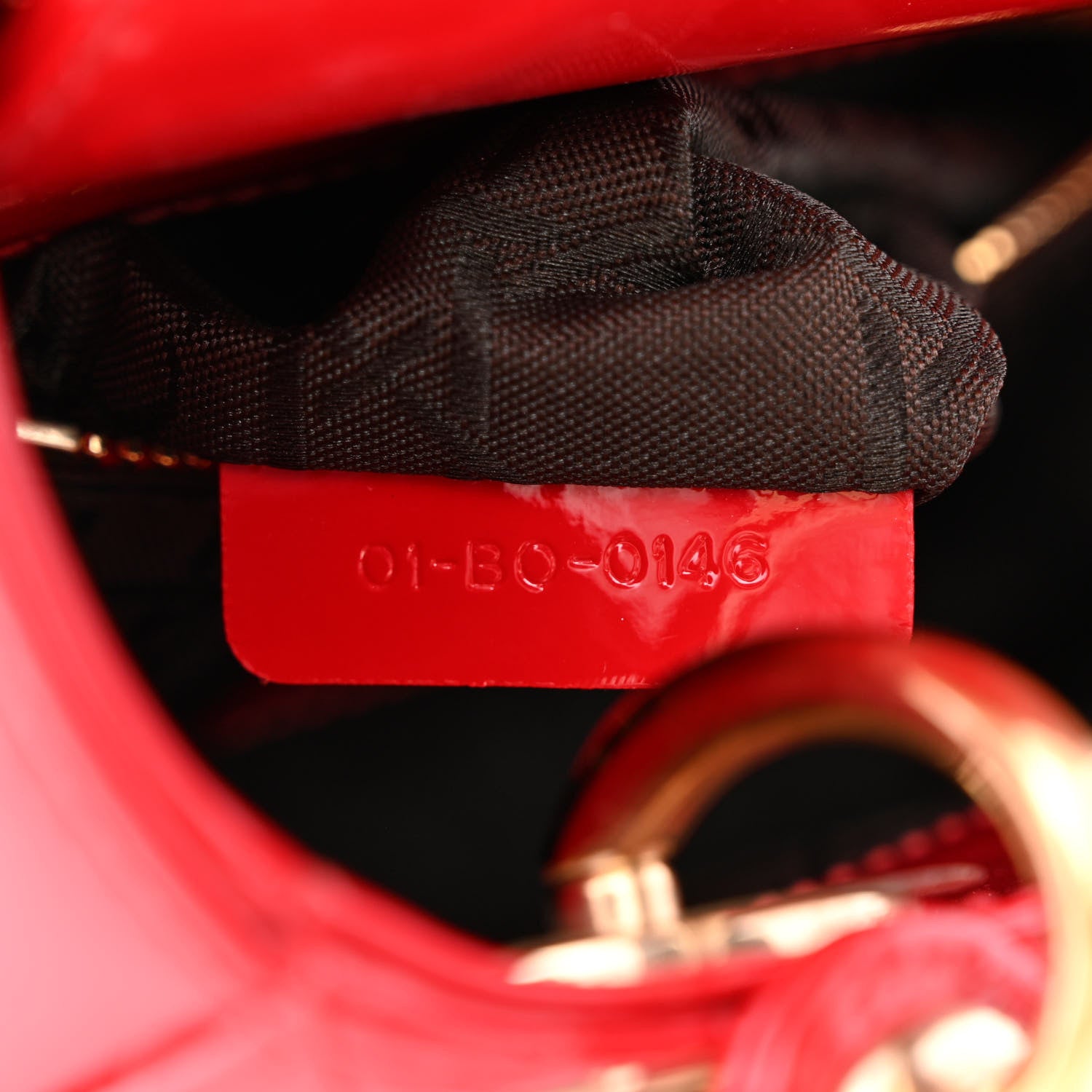 Christian Dior Patent Cannage Mini Lady Dior Red 7 of 12