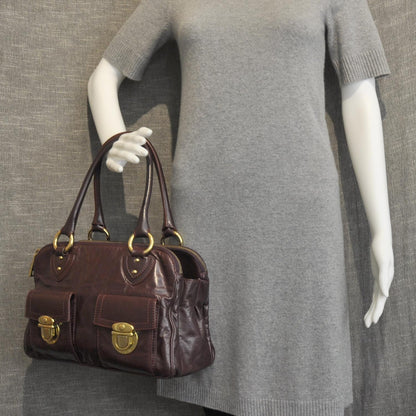 Marc Jacobs Leather Blake Satchel Plum 2 of 11