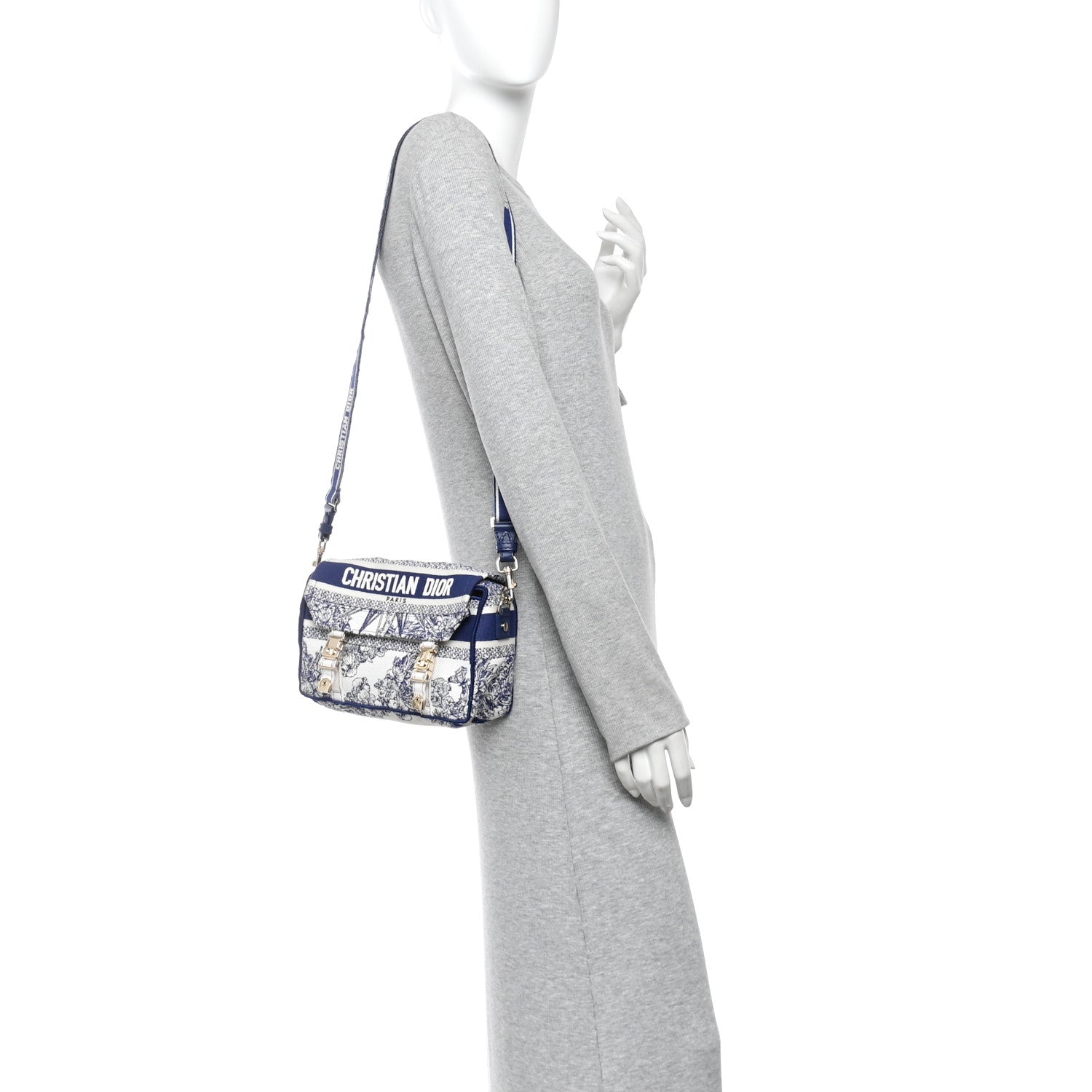 Christian Dior Canvas Embroidered Reve D'Infini Small Diorcamp Messenger  Blue 2 of 11