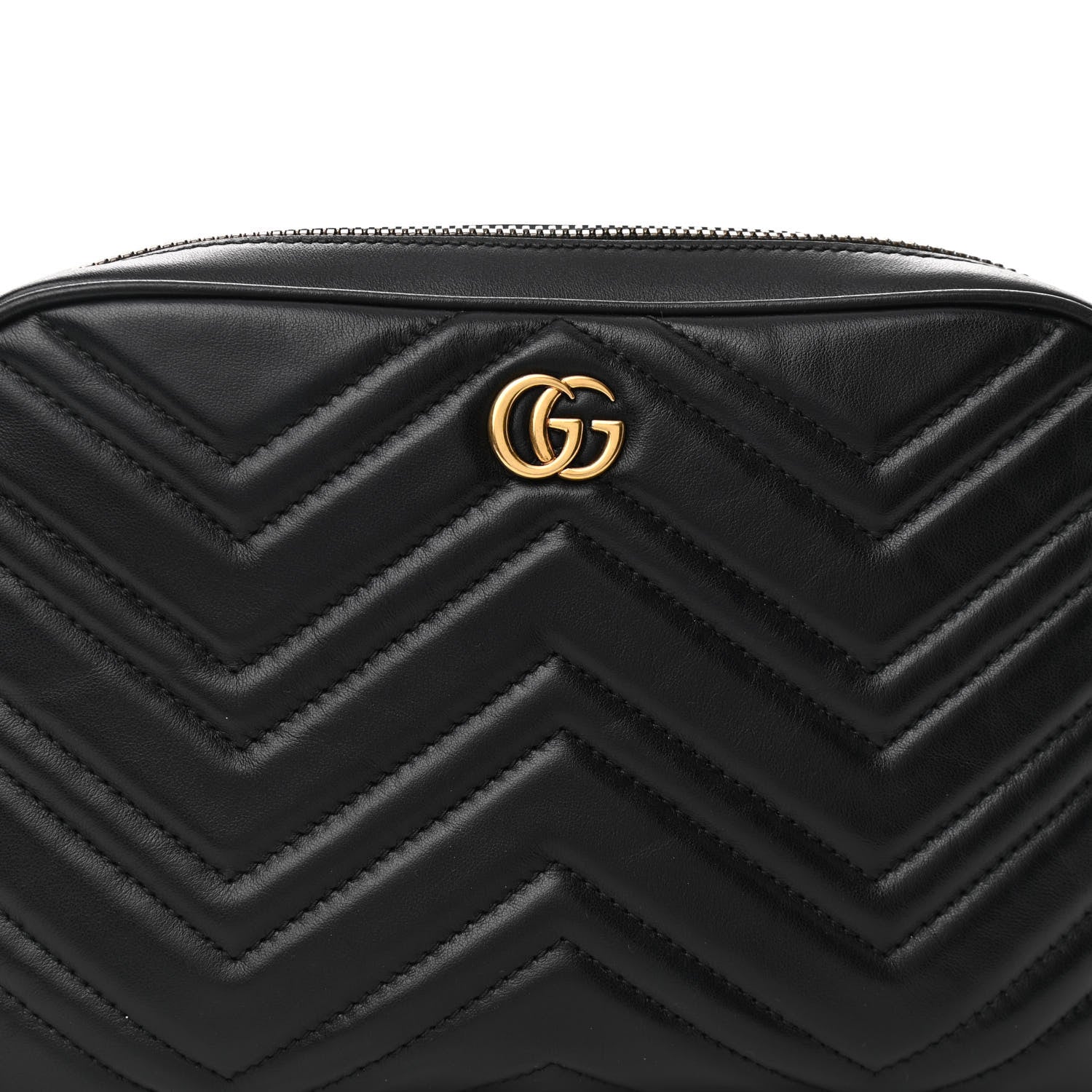 Gucci Calfskin Matelasse Mens GG Marmont Belt Bag 90 36 Black 8 of 11