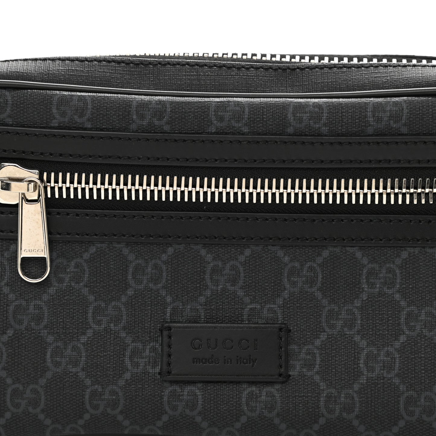 Soft GG Supreme Monogram Web Belt Bag Black Grey