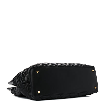 Chanel Calfskin Quilted Large Soft Elegance Tote Black 3 of 11
