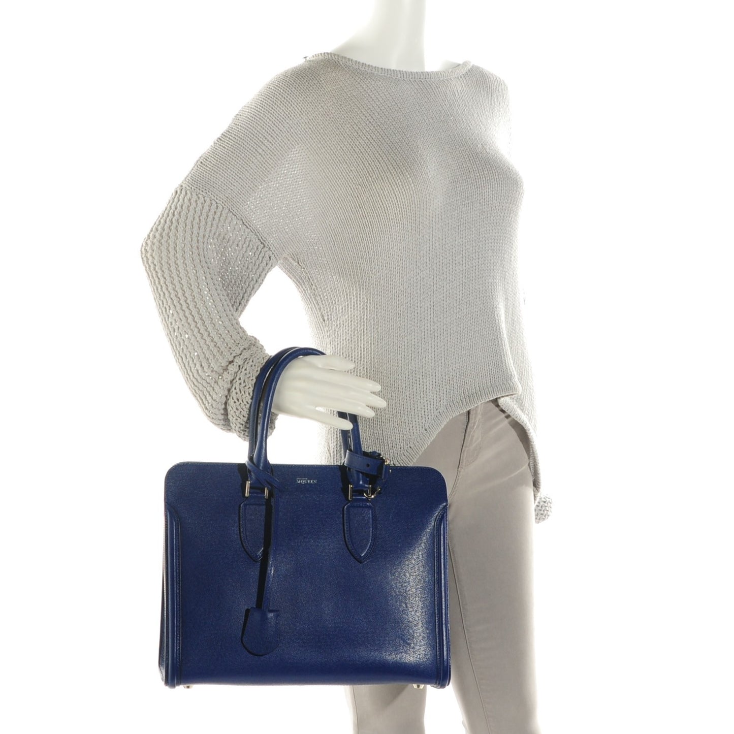 Grained Calfskin Heroine Open Tote Ultramarine