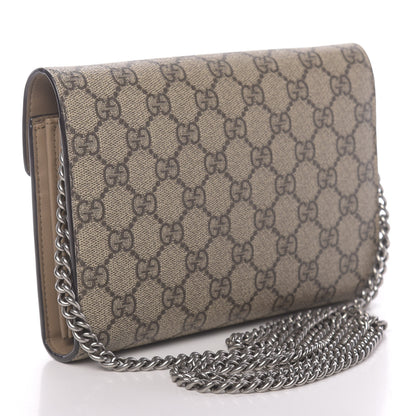 Gucci GG Supreme Monogram Mini Dionysus Chain Wallet Beige Taupe 3 of 12