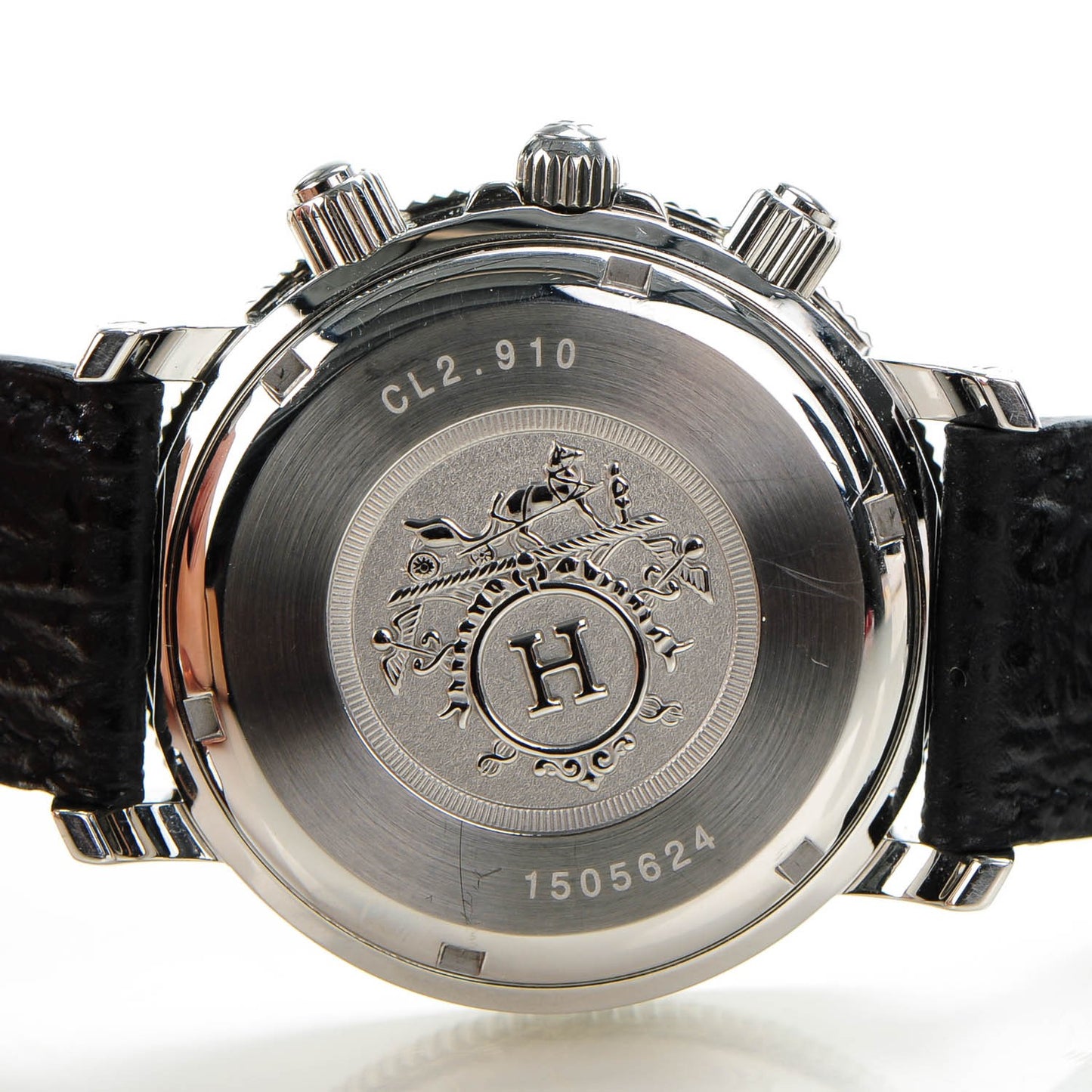 Stainless Steel Epsom 41mm Clipper Chronograph Quartz Watch Noir