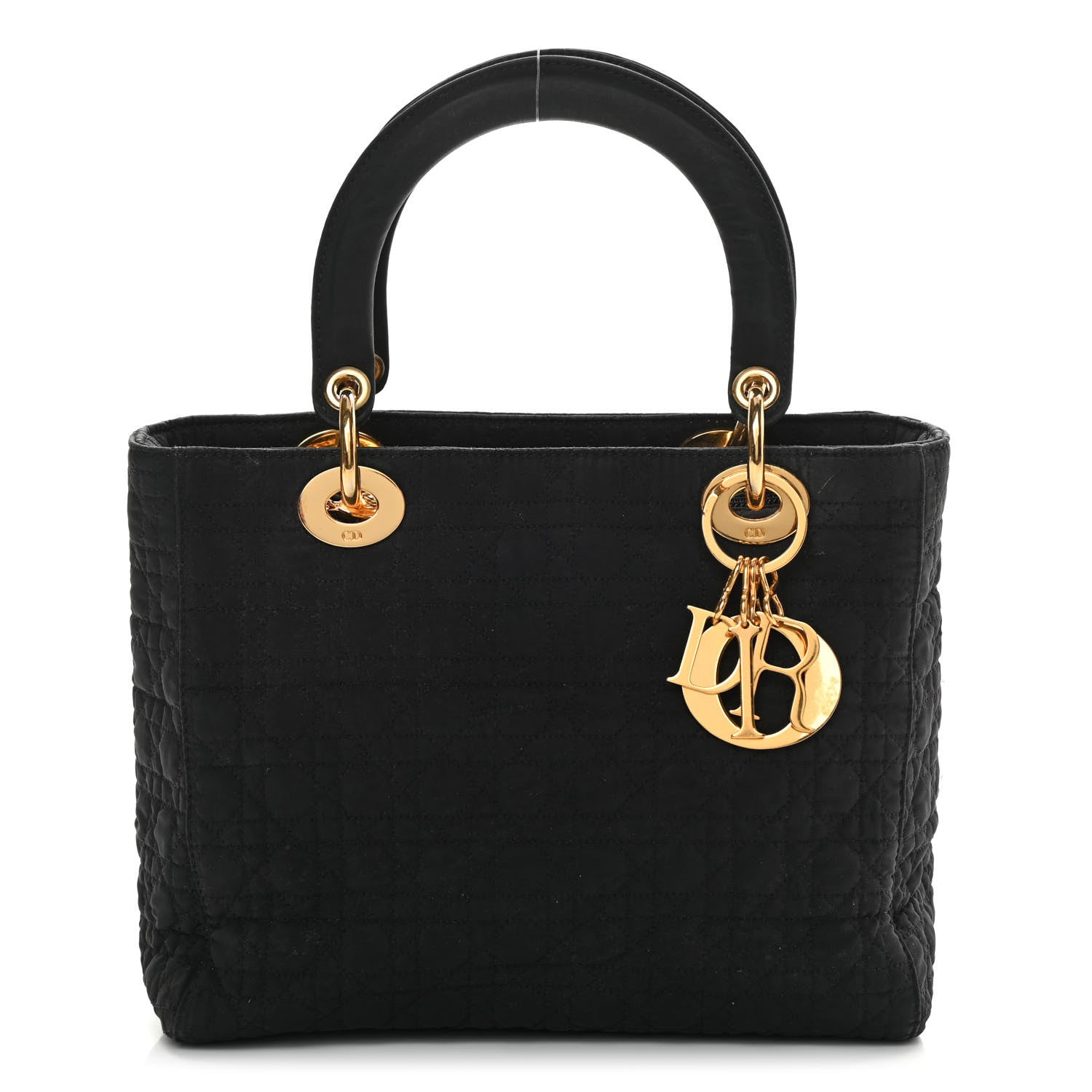 Christian Dior Nylon Cannage Medium Lady Dior Black 1 of 15