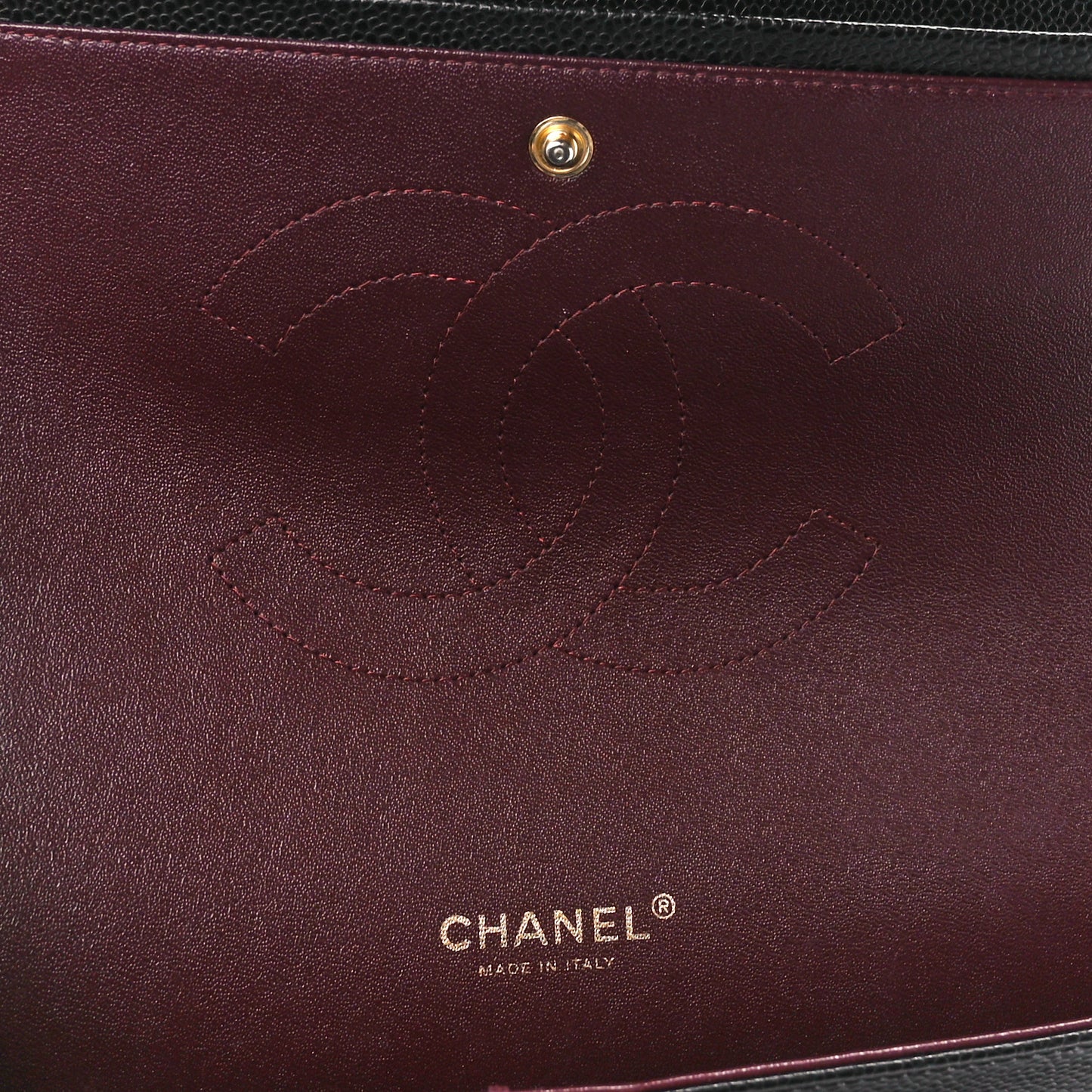 Caviar Quilted Maxi Double Flap Black
