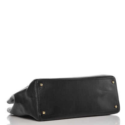 Chanel Calfskin Cerf Executive Shopper Tote Black 4 of 13
