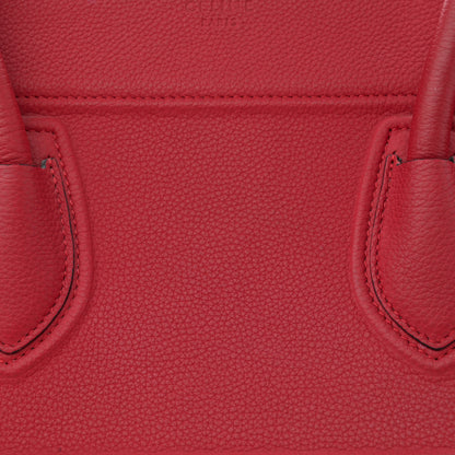 Celine Grained Baby Calfskin Medium Phantom Luggage Carmin 7 of 15