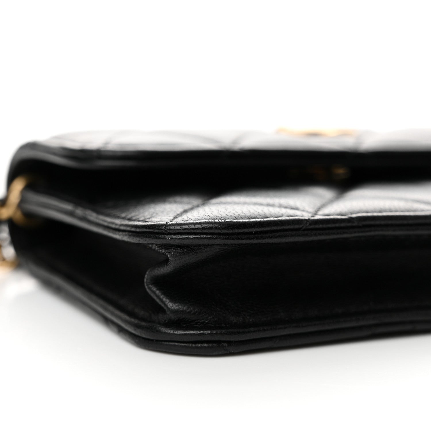 Chanel Lambskin Quilted Pearl Crush Clutch With Chain Black 10 of 15