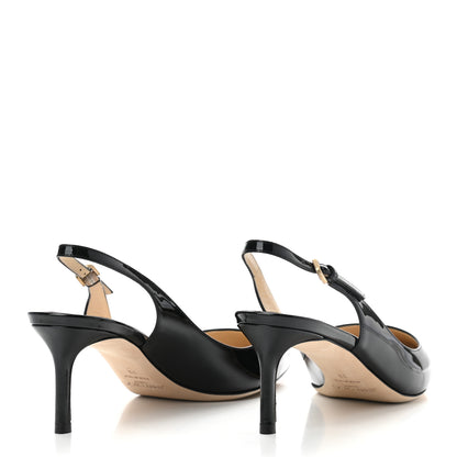 Jimmy Choo Patent Erin 60 Slingback Pumps 39 Black 4 of 8