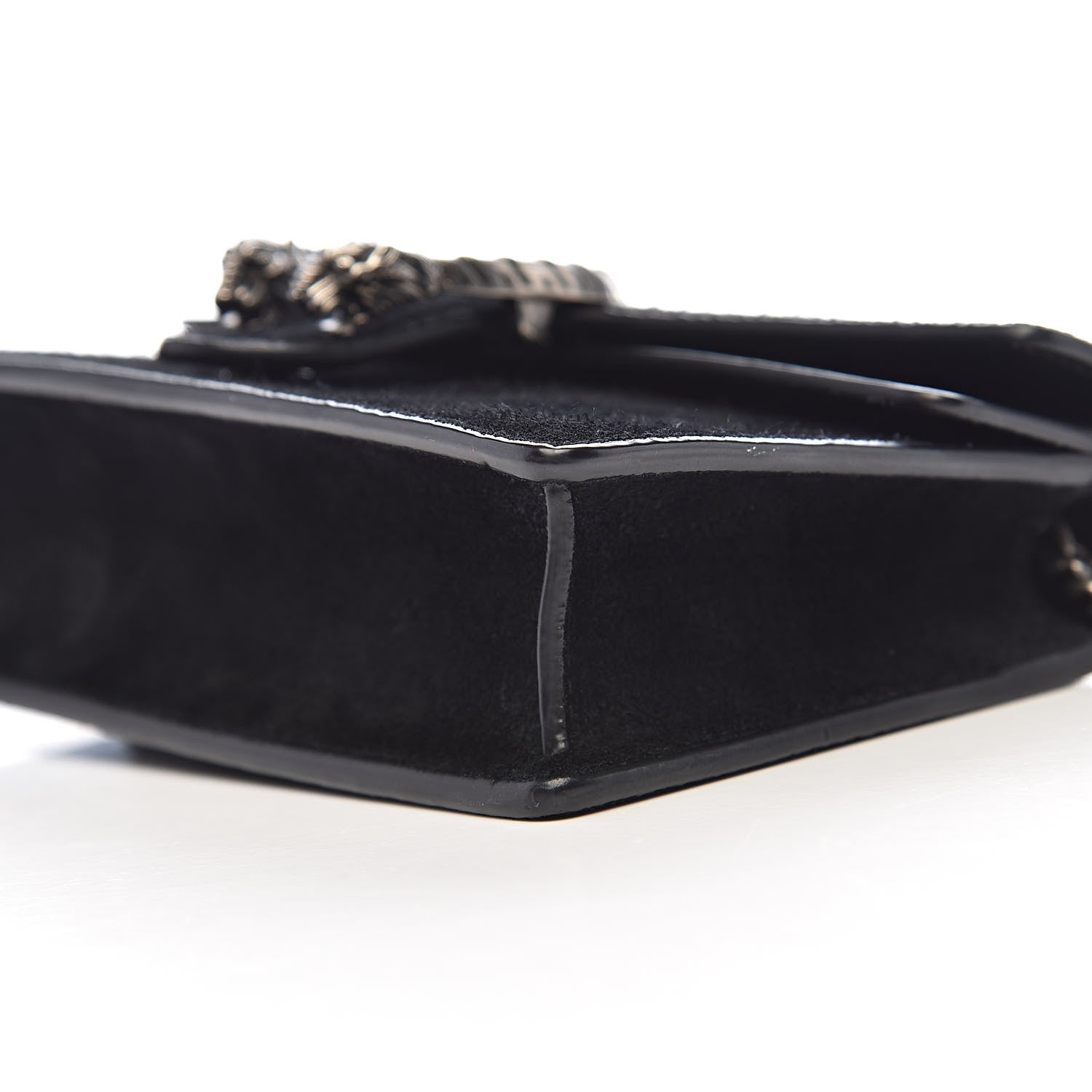 Gucci Suede Super Mini Dionysus Shoulder Bag Black 9 of 11