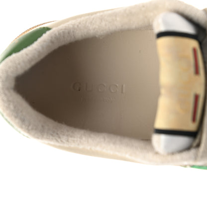 Gucci GG Monogram Nubuck Web Womens Screener Sneakers 35.5 New Sand Dusty Milk Vintage Green 7 of 11