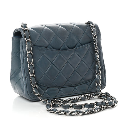 Chanel Lambskin Quilted Mini Square Flap Blue 3 of 10