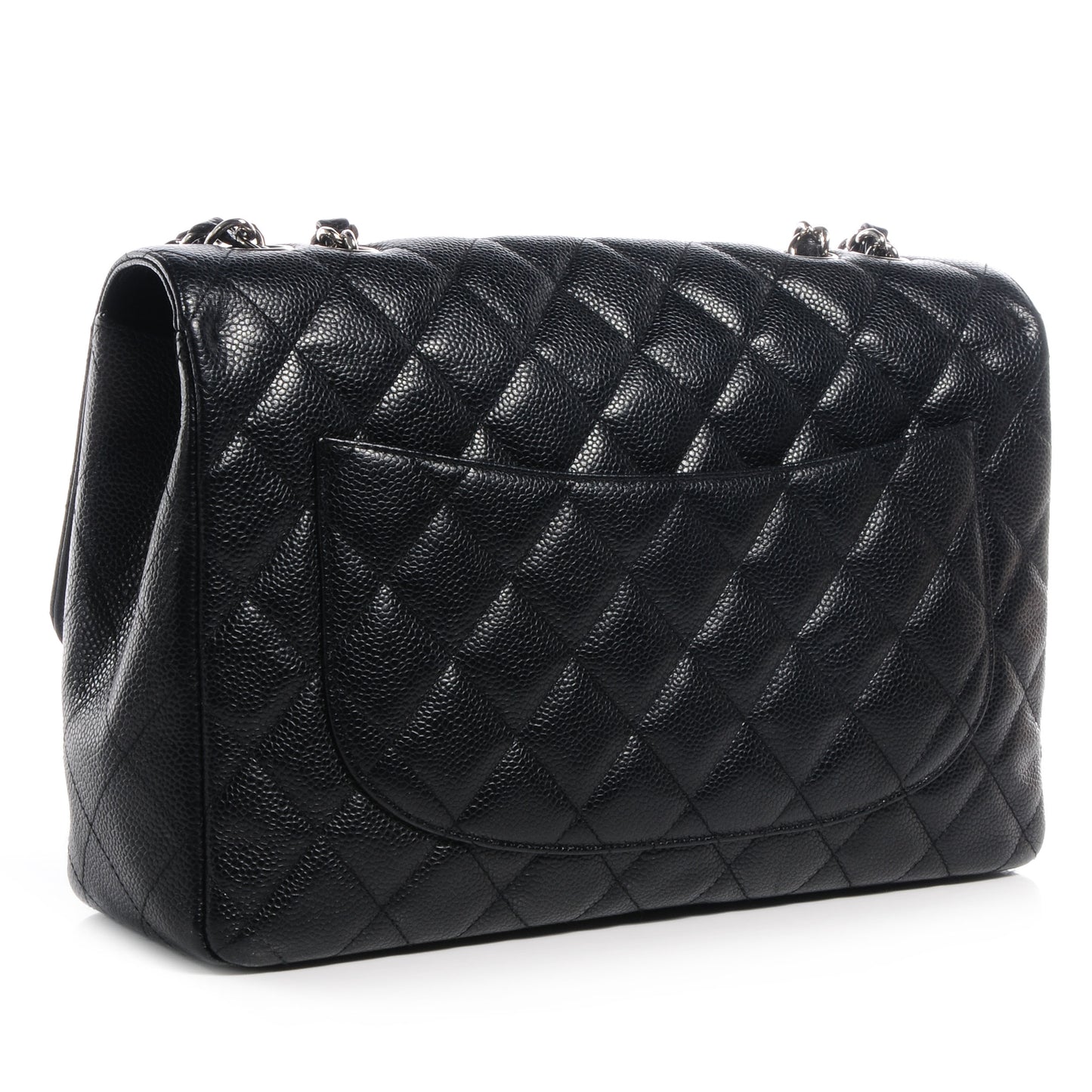 Caviar Jumbo Single Flap Black