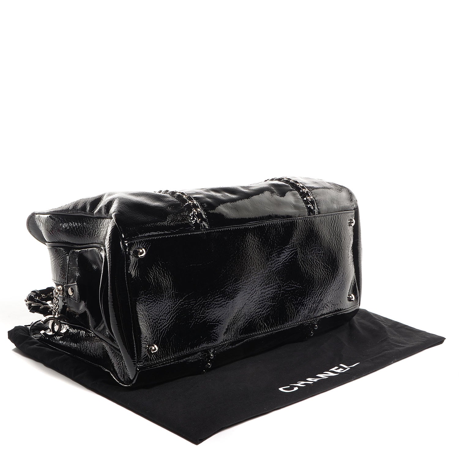 Chanel Patent Calfskin Large Luxe Ligne Tote Black 4 of 7