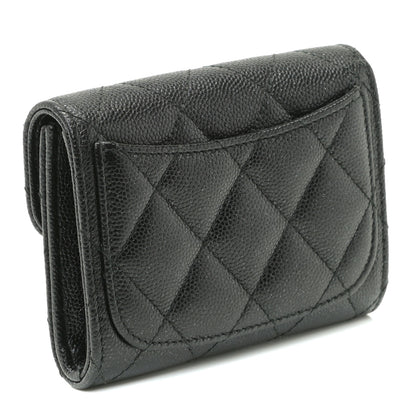 Chanel Iridescent Caviar Quilted Flap Card Holder Wallet Black 2 of 7