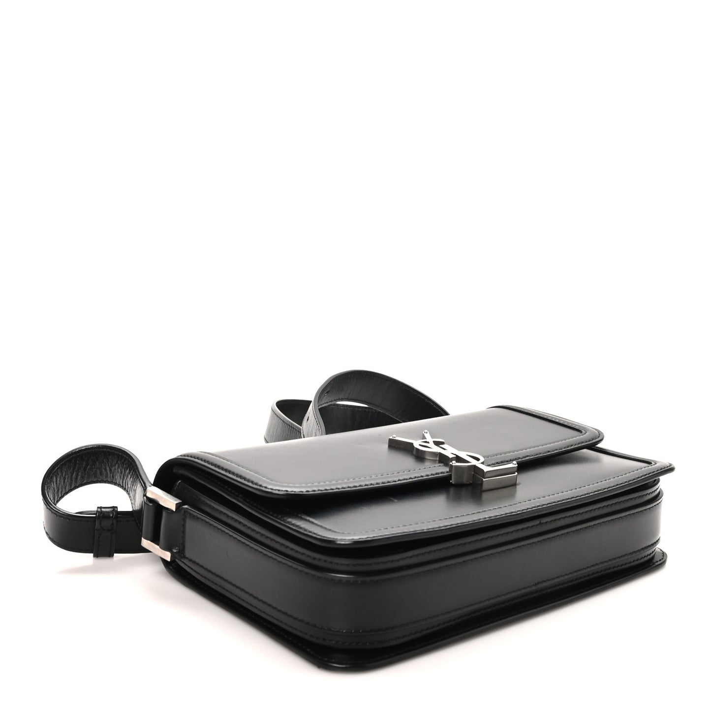 Box Calfskin Monogram Medium Solferino Satchel Black
